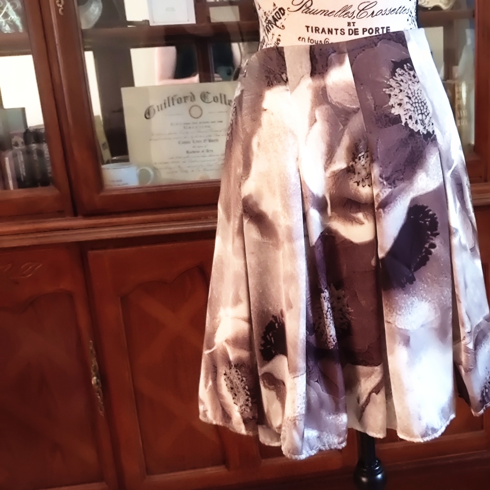 Beautiful Floral Skirt A-Line